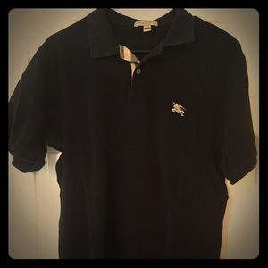 Authentic black men’s Burberry polo!